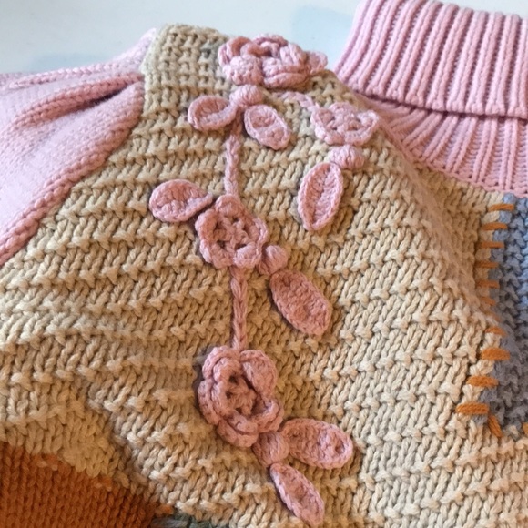 LoveShackFancy Allan Patchwork Knit Turtleneck Sweater - Picture 8 of 11